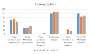 Chart of demographics served by TCI